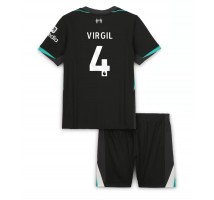 Liverpool Virgil van Dijk #4 Koszulka Wyjazdowa dzieci 2024-25 Krótki Rękaw (+ krótkie spodenki)